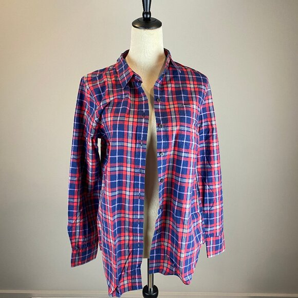NWT J Crew Factory Plaid Boy Fit Shirt Womens' Size Small - Picture 3 of 13